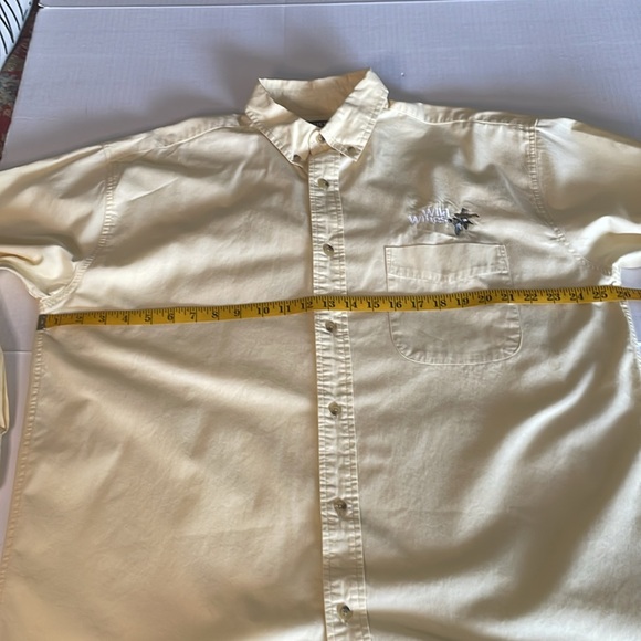 Wild Wings long sleeve cotton yellow button down shirt by Augusta Men’s size L - Picture 11 of 15